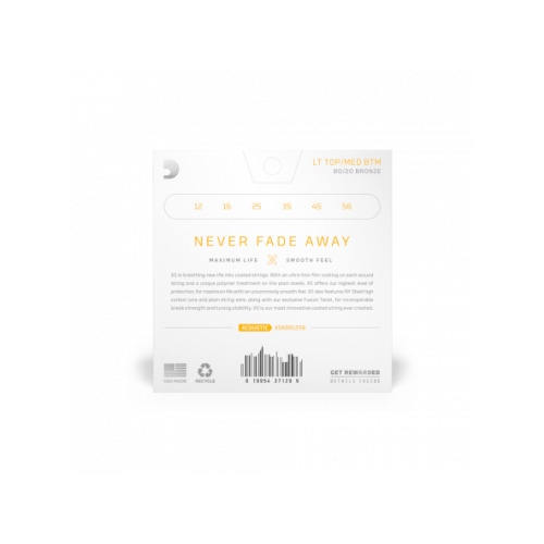 Набор струн D'ADDARIO XSABR1256 XS 80/20 BRONZE LIGHT TOP / MEDIUM BOTTOM (12-56)